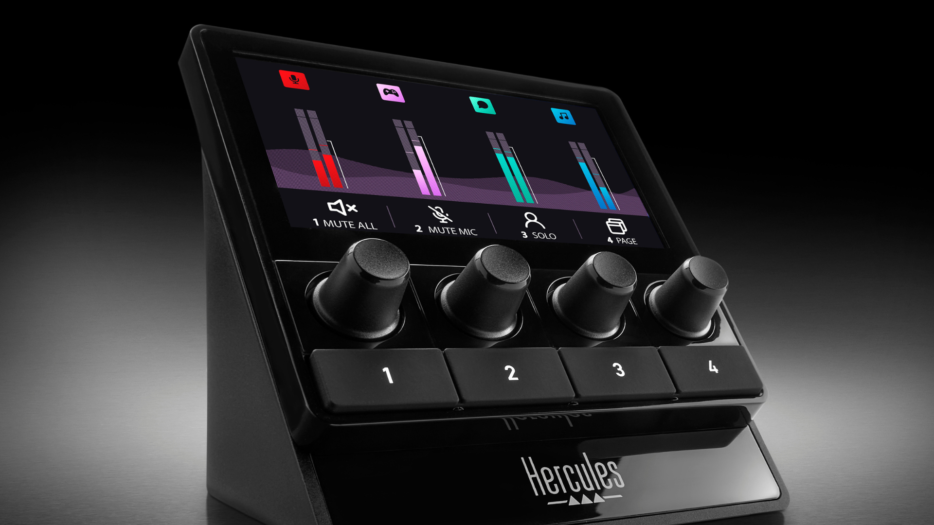 Hercules Stream 100, Audio Mixer for Content Creators, Streaming